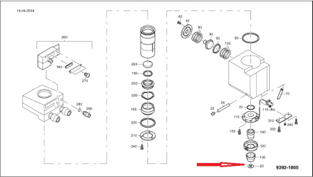 Сопло 1,2 мм / Nozzle 1,2 mm Hard chromium plating (Ref № 1277774CP)